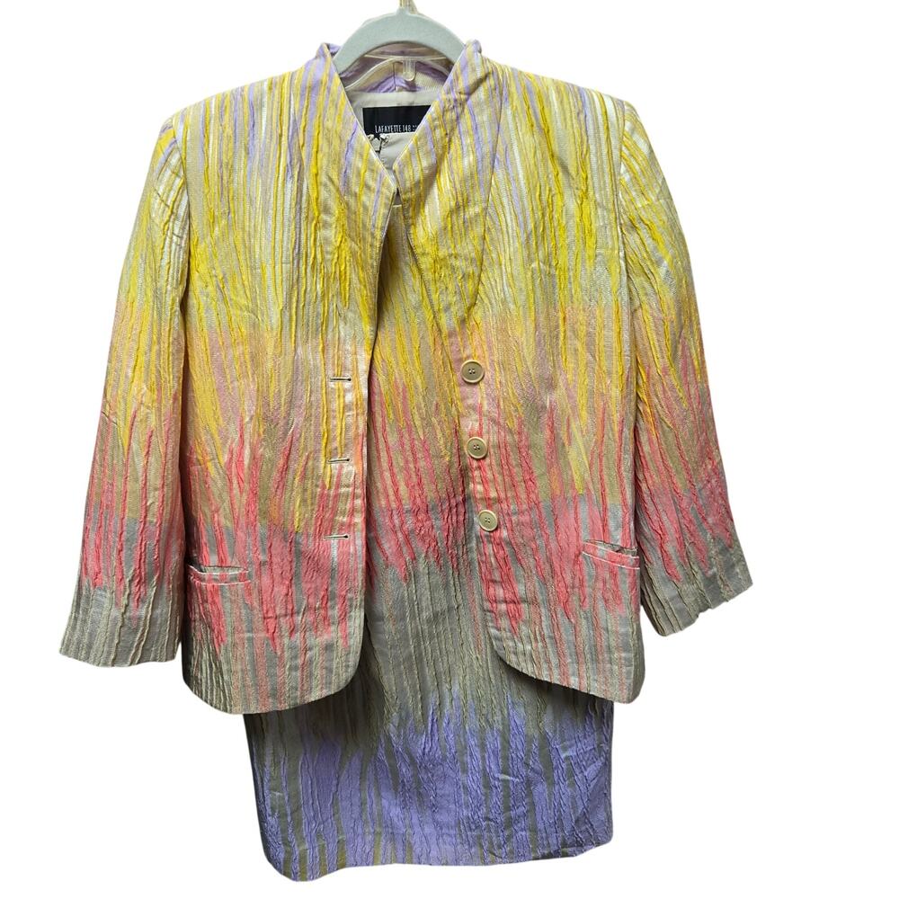 Lafayette 148 Womens 14 Textured Dress Jacket 2 Piece Set